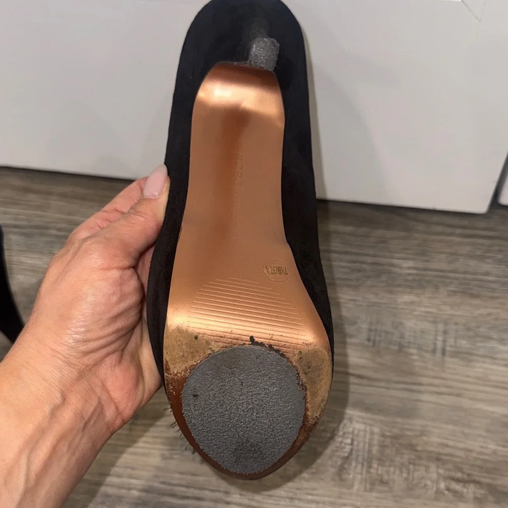 BCBGeneration Black Heels with Embellished Accents - Picture 6 of 8